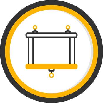 Foldable Projector Screen Line Two Color Circle vector