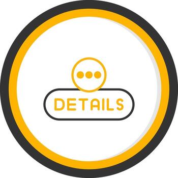 View Full Details Button Line Two Color Circle vector