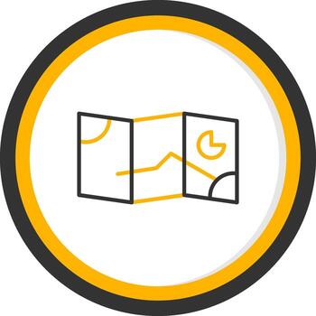 Immersive Game Universe Line Two Color Circle vector