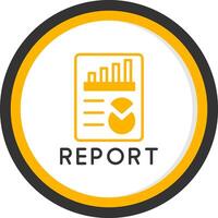 Executive Report Summary Line Two Color Circle vector