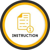 Step by Step Instructions Line Two Color Circle vector