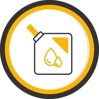 Manual Oil Dispensing Can Line Two Color Circle vector