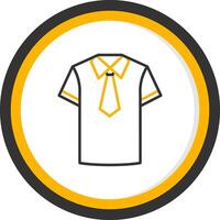 Standard School Uniform Line Two Color Circle vector