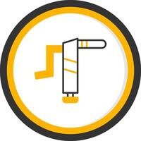 Heavy Duty Grease Gun Line Two Color Circle vector