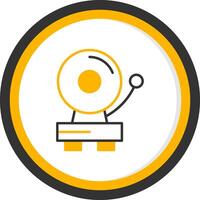 Ringing School Bell Line Two Color Circle vector