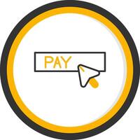 Pay with Card Line Two Color Circle vector