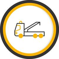 Roadside Breakdown Service Line Two Color Circle vector