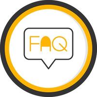 Frequently Asked Questions Section Line Two Color Circle vector
