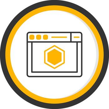 ESLint JavaScript Linter Line Two Color Circle vector