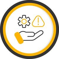 Risk Assessment Report Line Two Color Circle vector