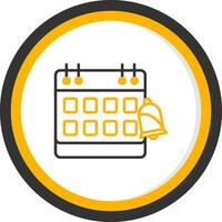 Smart Calendar Meeting Reminder Line Two Color Circle vector