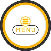 Expand Menu Button Line Two Color Circle vector