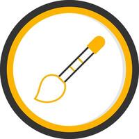 Angled Paintbrush Set Line Two Color Circle vector