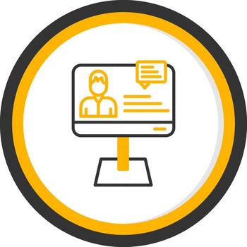 de marca seminario web hospedaje plataforma línea dos color circulo vector