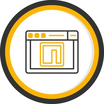 NPM Package Manager Icon Line Two Color Circle vector
