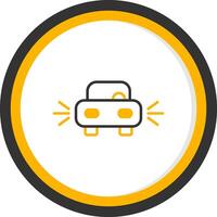 Rear Tail Light Assembly Line Two Color Circle vector