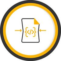 Minified Code Block Icon Line Two Color Circle vector