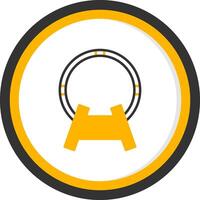 Overhead Subway Lighting Fixtures Line Two Color Circle vector
