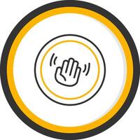 Welcome to City or State Sign Line Two Color Circle vector