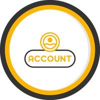 Manage Account Button Line Two Color Circle vector
