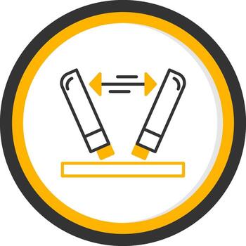 Payload Too Large Error Line Two Color Circle vector
