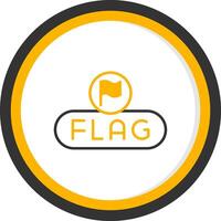 Report Content Button Line Two Color Circle vector