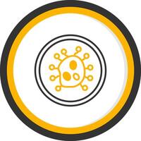 Mycobacterium kansasii Lung Disease Agent Line Two Color Circle vector