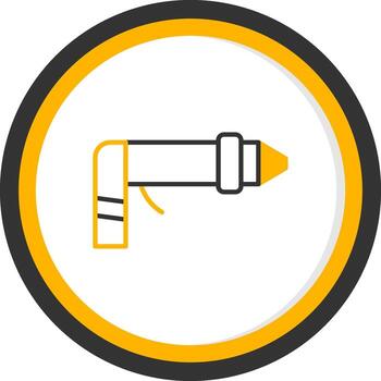 Multi Surface Joint Sealant Line Two Color Circle vector