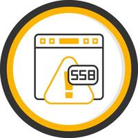 Error 558 Invalid Content Type Header Line Two Color Circle vector