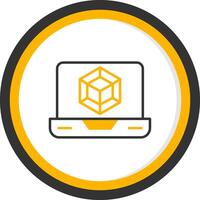JavaScript Module Bundler Line Two Color Circle vector
