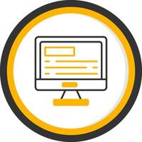 Responsive Design Layout Icon Line Two Color Circle vector