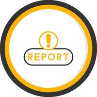 Report Issue Button Line Two Color Circle vector