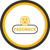 Send Feedback Button Line Two Color Circle vector