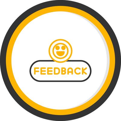 Send Feedback Button Line Two Color Circle
