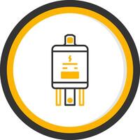 Electrical Circuit Relay Line Two Color Circle vector