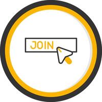 Join Live Session Line Two Color Circle vector