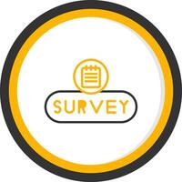 Start Survey Button Line Two Color Circle vector