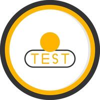 Start Test Button Line Two Color Circle vector