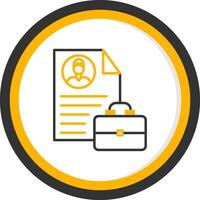 OnGlyph Work Portfolio Page Line Two Color Circle vector