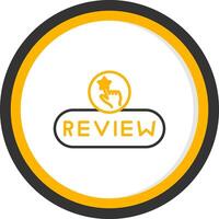 Leave Review Button Line Two Color Circle vector