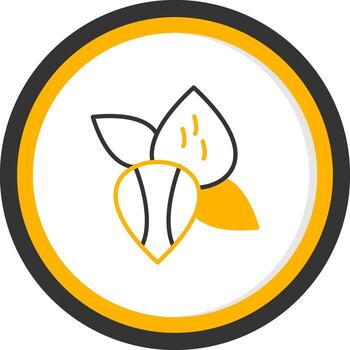 ultra Rico cacao mantequilla crema línea dos color circulo vector