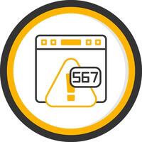 Error 567 Invalid GraphQL Query Line Two Color Circle vector