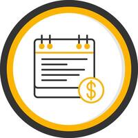 Automated Payroll Processing Tool Line Two Color Circle vector
