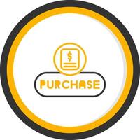 Complete Purchase Button Line Two Color Circle vector