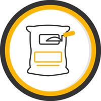 Fast Setting Portland Cement Line Two Color Circle vector