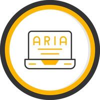 ARIA Accessibility Tags Line Two Color Circle vector