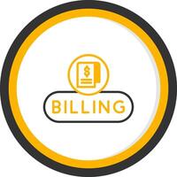 Billing Details Button Line Two Color Circle vector