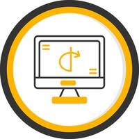 OAuth API Login Gateway Line Two Color Circle vector