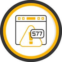 Error 577 Route Configuration Error Line Two Color Circle vector