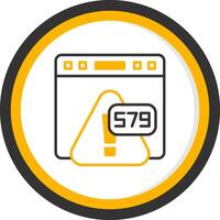 Error 579 Invalid Environment Access Line Two Color Circle vector